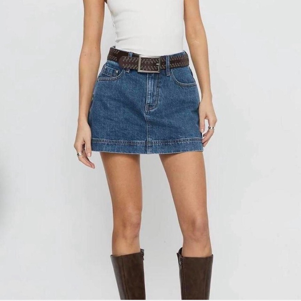Princess Polly Gazelle Denim Skort - Size 4 NWT